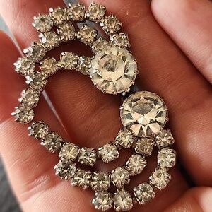 VTG Classic Clear Crystal Clip Earrings - Women Jewelry